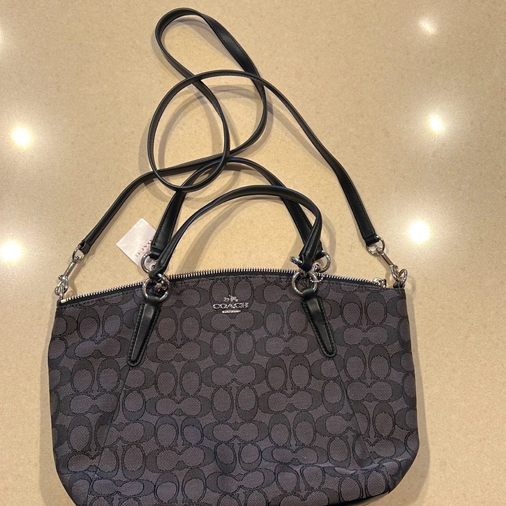 NWT Coach Signature Satchel Black